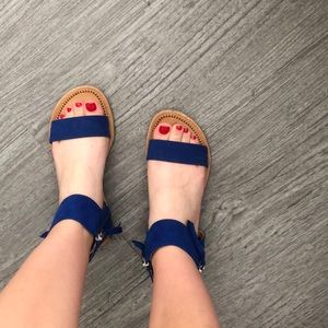 Royal blue sandals